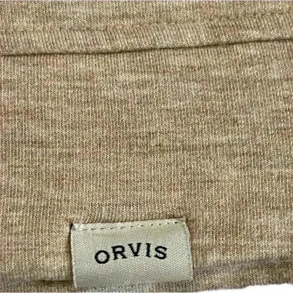 Orvis Women's Oatmeal V-Neck Dropped Shoulders Sweatshirt SIZE-SMALL - Picture 4 of 8